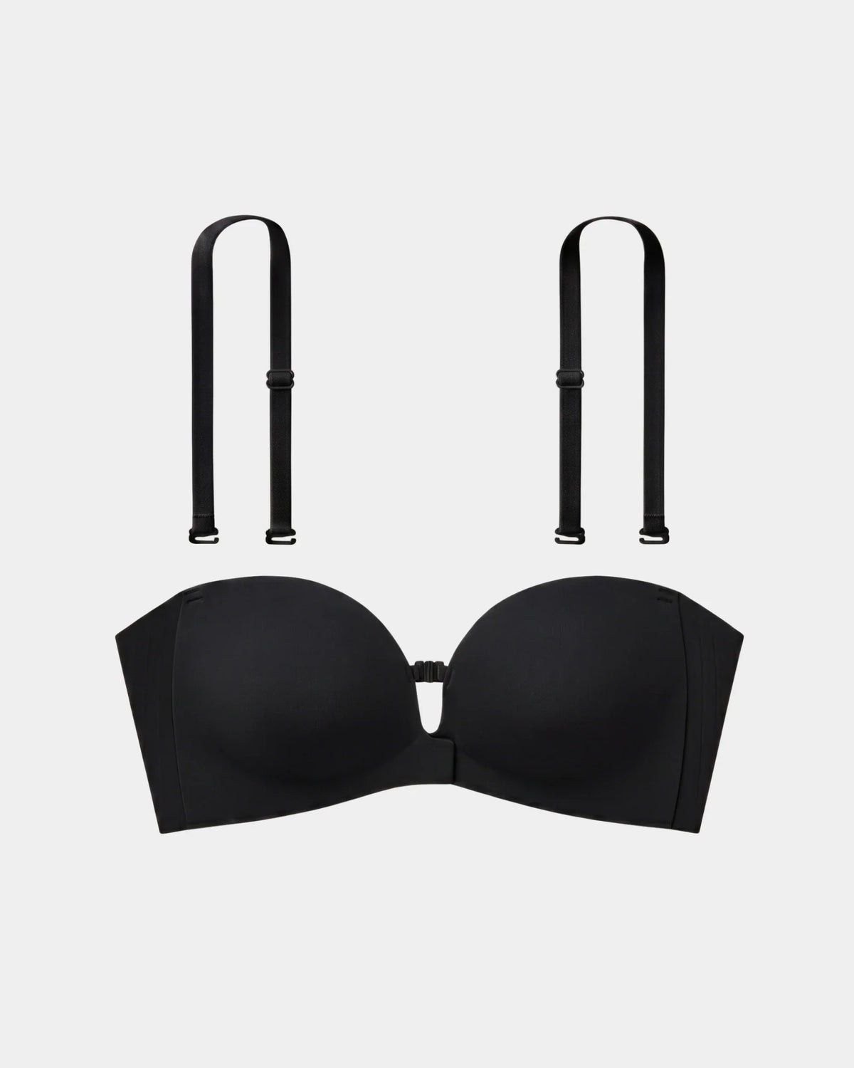 Front-Closure Wireless Padded Strapless Bra