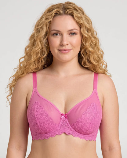 Lace Unlined Underwired Minimizer Bra [BOGO]