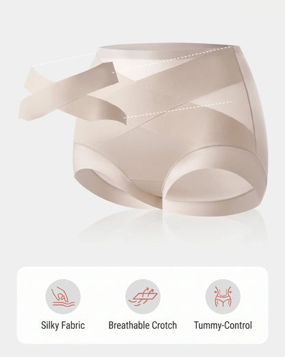 High-Waist Cross Compression Shaping Panties
