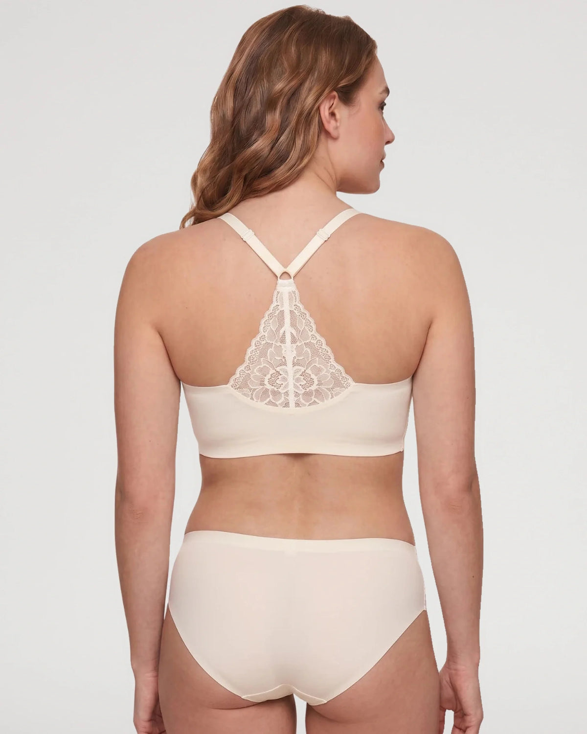 Lace Back Deep V Wireless Jelly Bralette