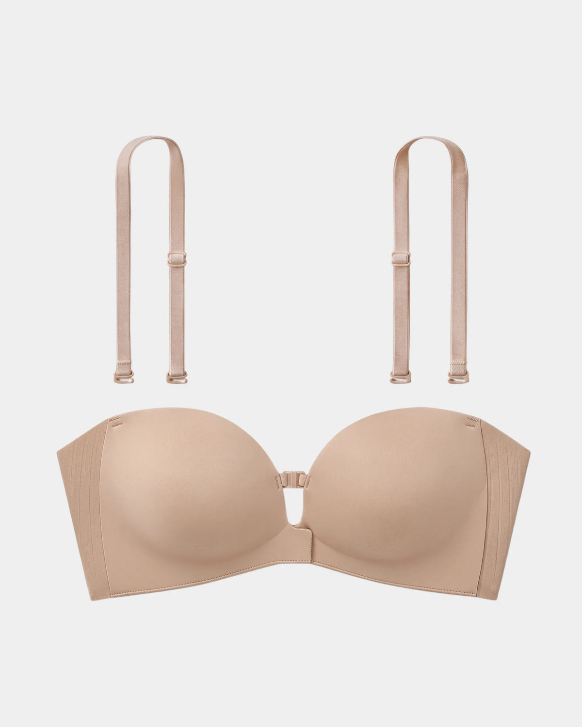 Wireless Front-Closure Molded Push up Strapless Bra