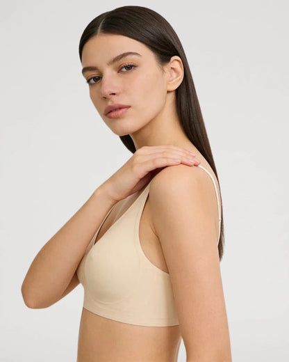 Wireless Push-Up Jelly Bra with Contoured Nipple Details