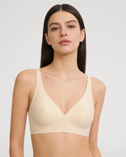 Wireless Push-Up Jelly Bra with Contoured Nipple Details