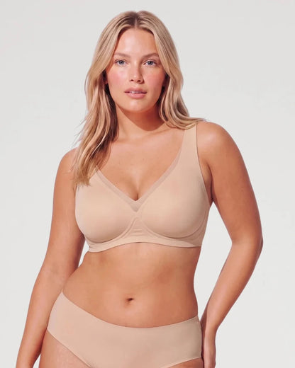 Plunge Mesh Wireless Jelly Seamless Push-Up Bra