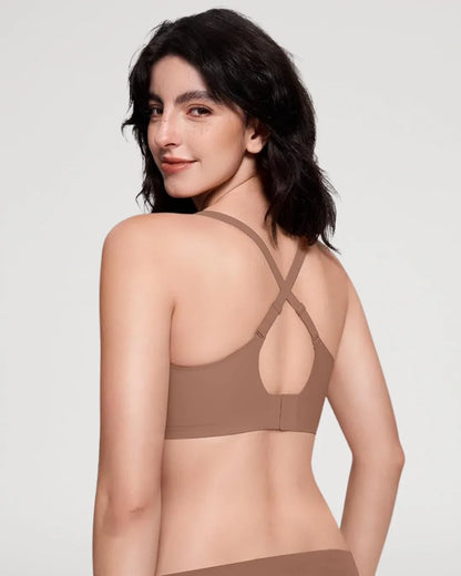Plunge Mesh Wireless Jelly Seamless Push-Up Bra [BOGO]