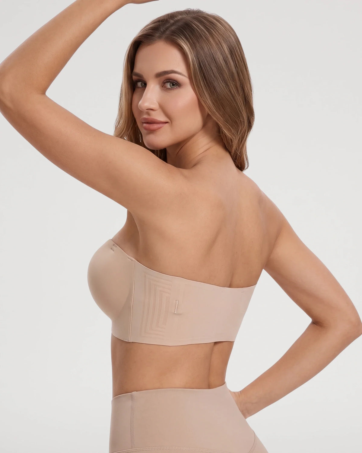 Front-Closure Wireless Padded Strapless Bra