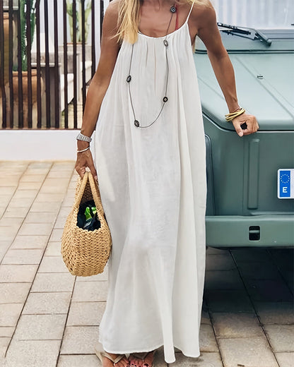 Backless Flowy Cami Maxi Dress