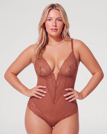 Luxe Lace Deep-V Shaping Bodysuit
