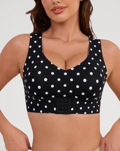 Seamless Front-Closure Wireless Posture Bra