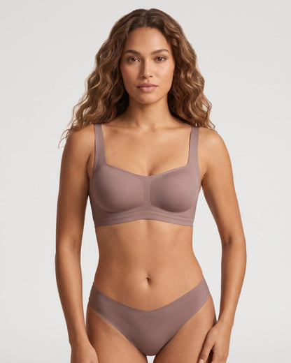Seamless Square Neck Bralette & Panty Set
