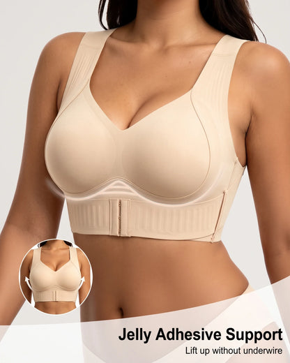 Seamless Front-Closure Wireless Posture Bra