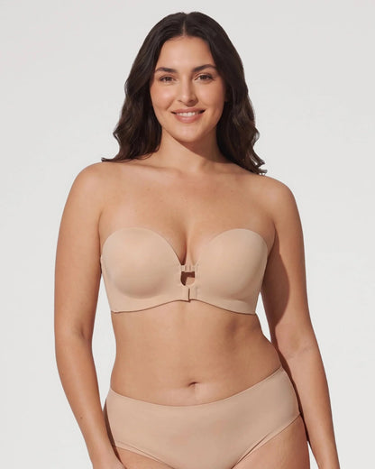 Front-Closure Wireless Padded Strapless Bra [BOGO]