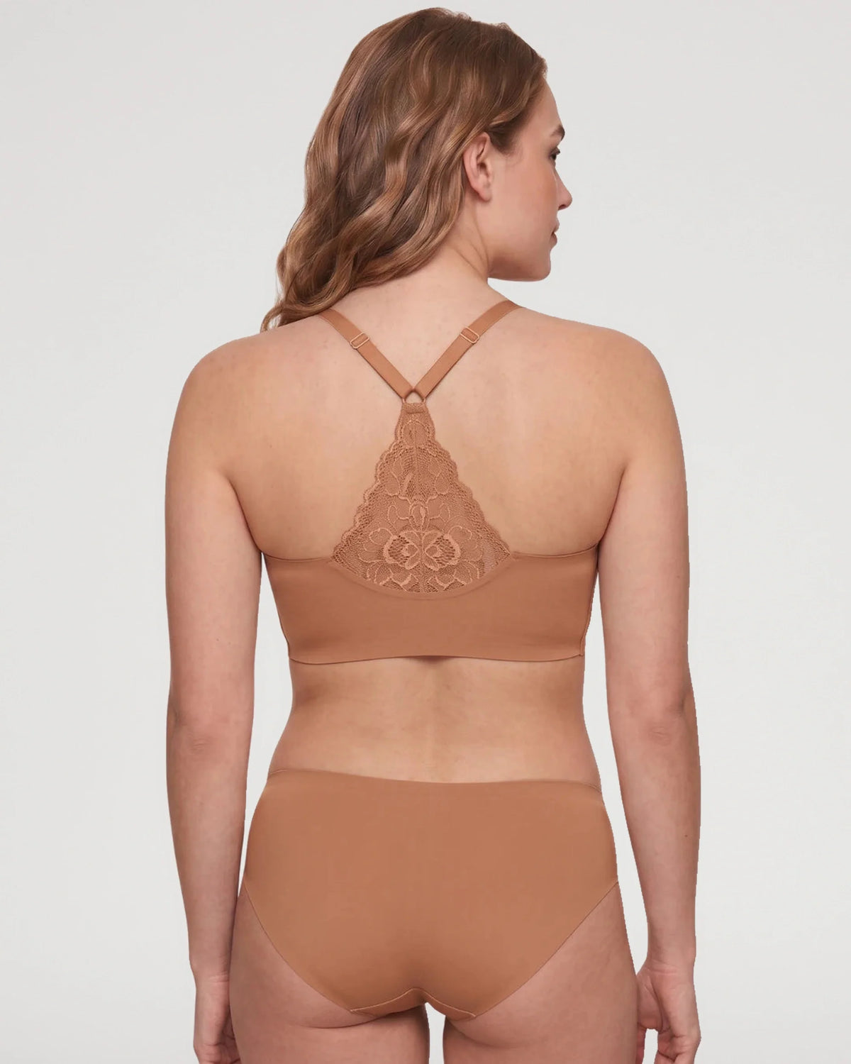 Lace Back Deep V Wireless Jelly Bralette