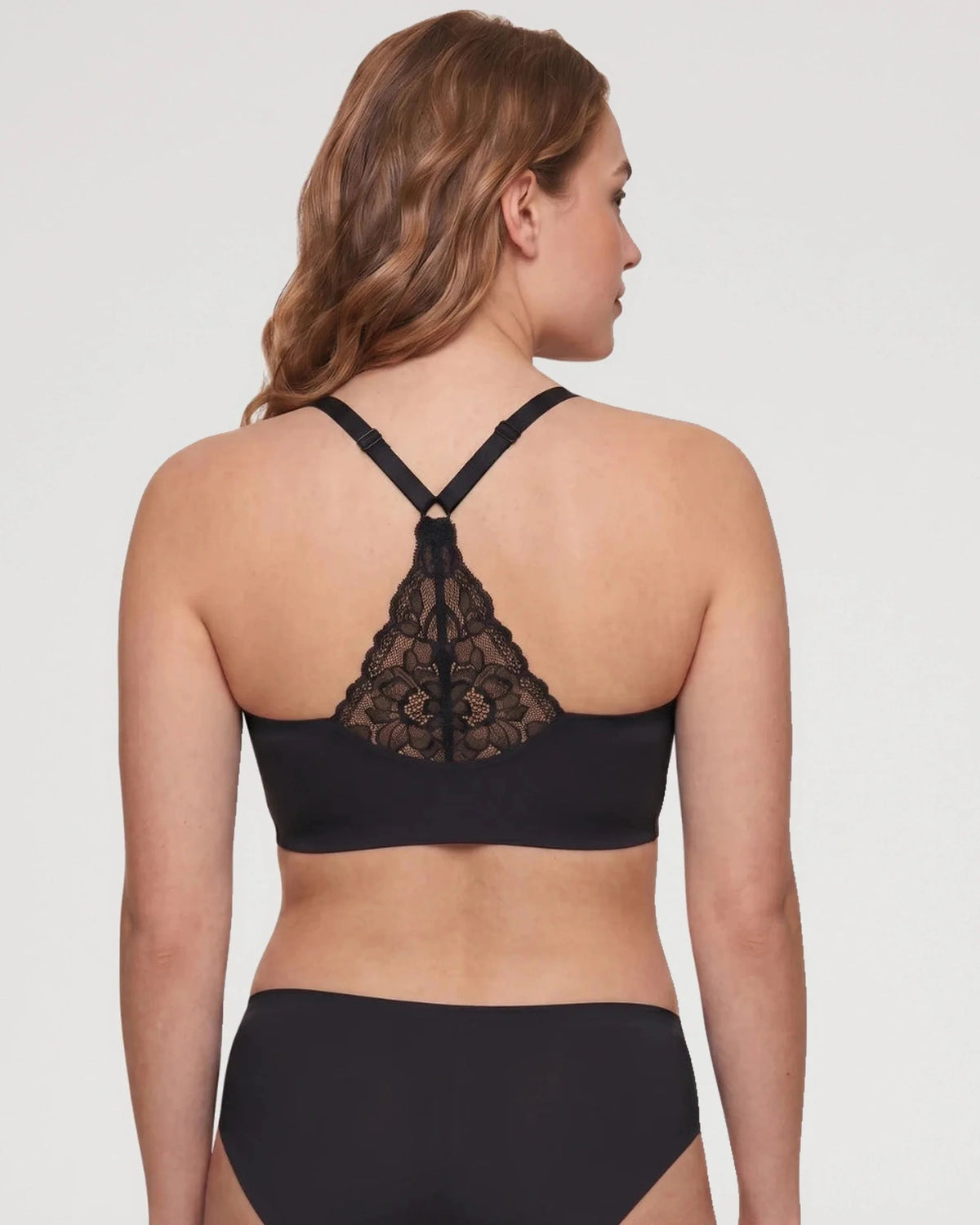 Lace Back Deep V Wireless Jelly Bralette