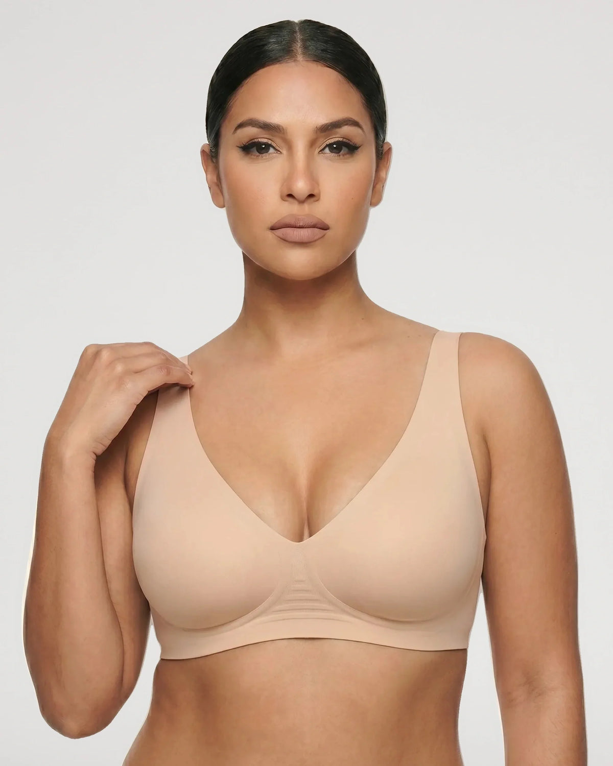 Seamless Wireless Plunge Push-Up Jelly Bra