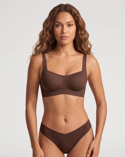 Seamless Square Neck Bralette & Panty Set