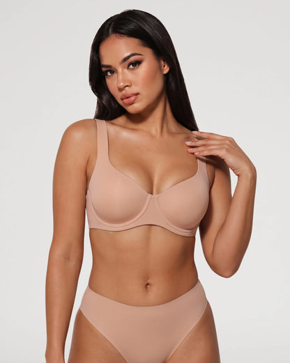 Seamless Unlined Balconette Underwired Bra
