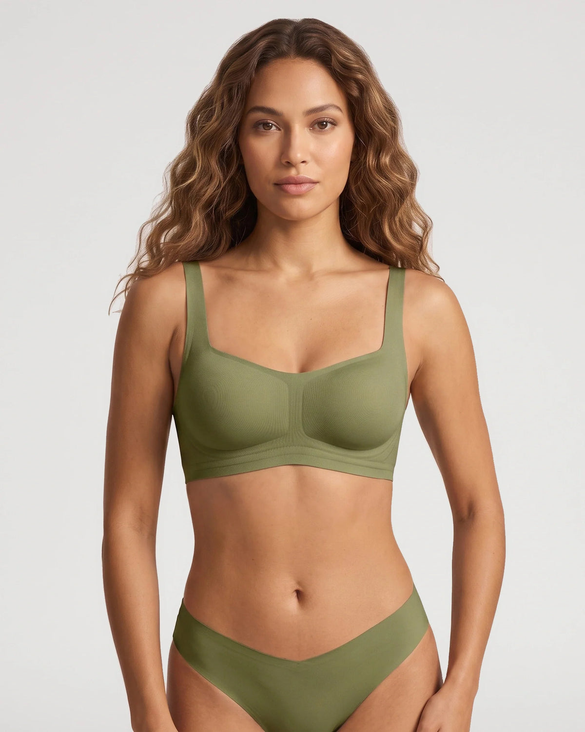 Seamless Square Neck Bralette & Panty Set