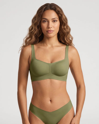Seamless Square Neck Bralette & Panty Set