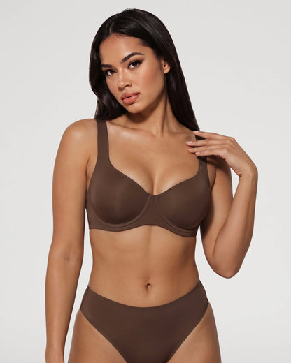 Seamless Unlined Balconette Underwired Bra