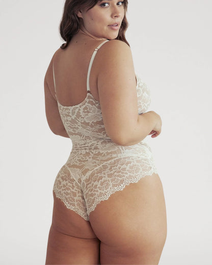 Lace V-Neck Breathable Bodysuit