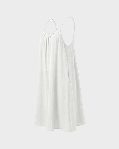Casual Open-Back Spaghetti Strap Dress