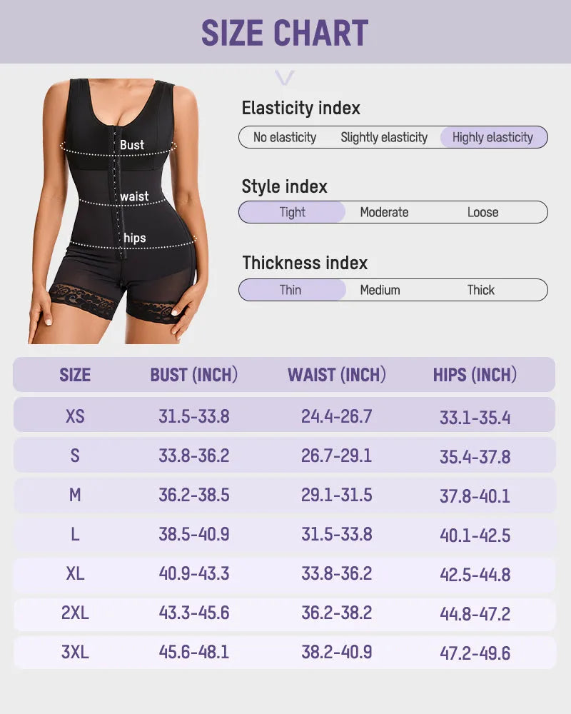 Extra Firm Post Surgery Full Body Shaper Zipper Crotch Fajas [BOGO]