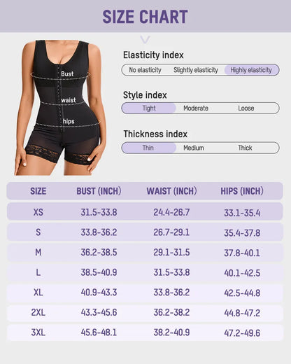 Extra Firm Post Surgery Full Body Shaper Zipper Crotch Fajas [BOGO]