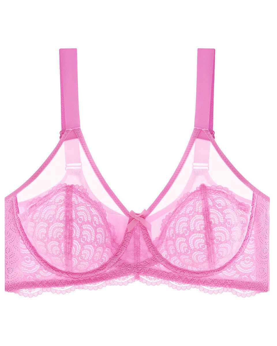 Lace Unlined Underwired Minimizer Bra [BOGO]