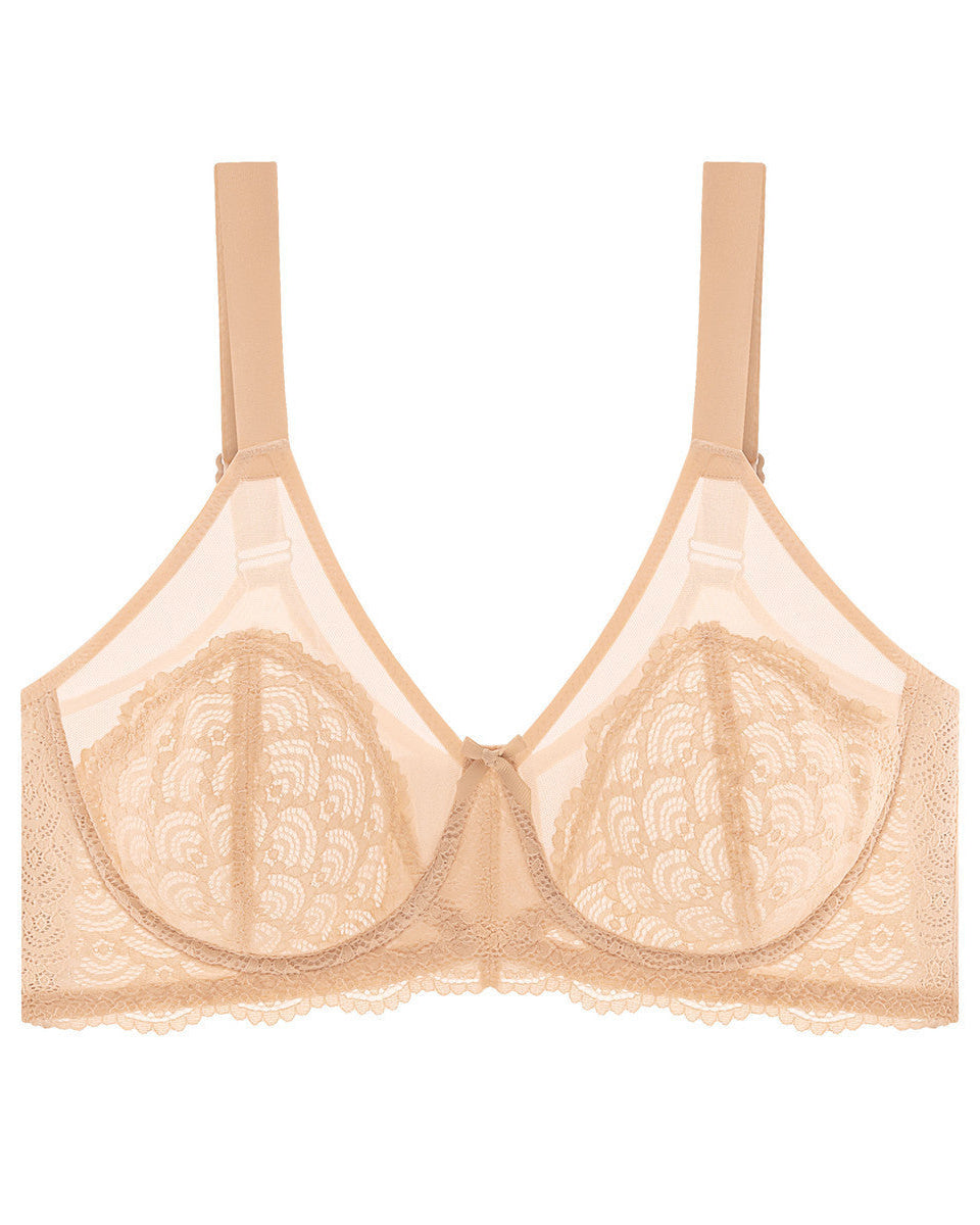 Lace Unlined Underwired Minimizer Bra [BOGO]