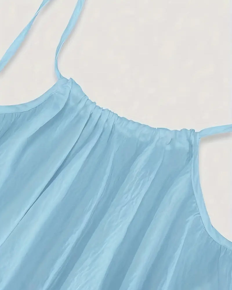 Backless Flowy Cami Maxi Dress