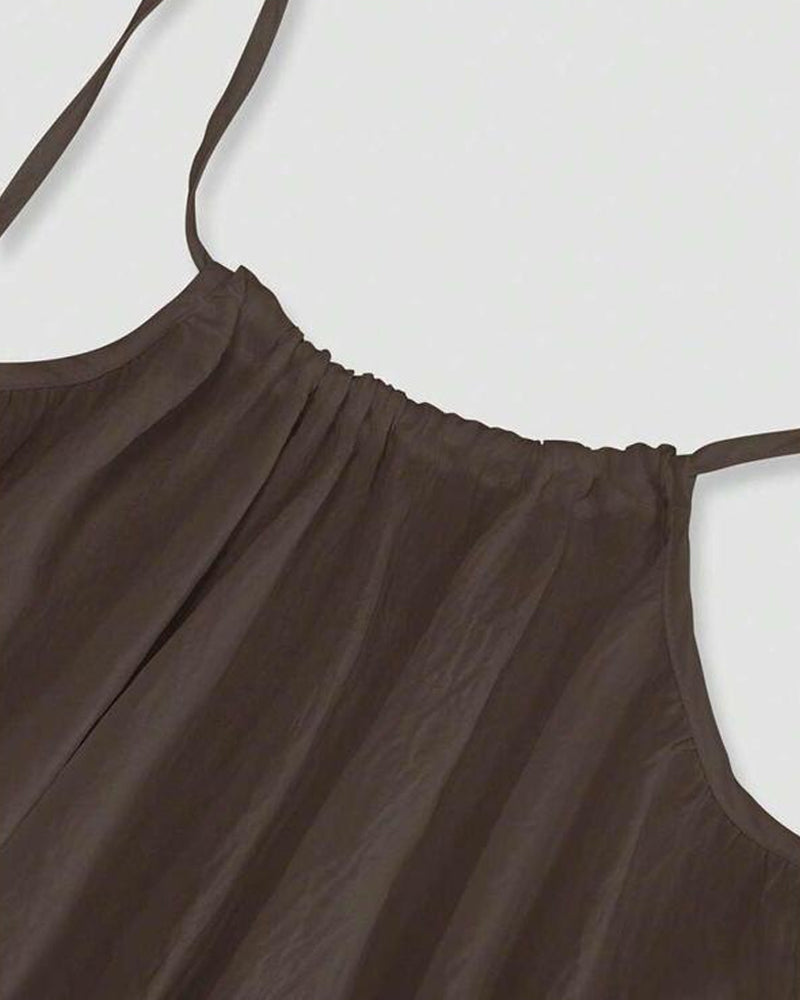 Backless Flowy Cami Maxi Dress