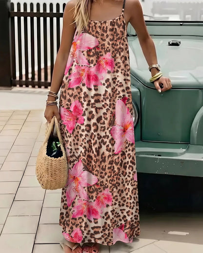 Backless Flowy Cami Maxi Dress