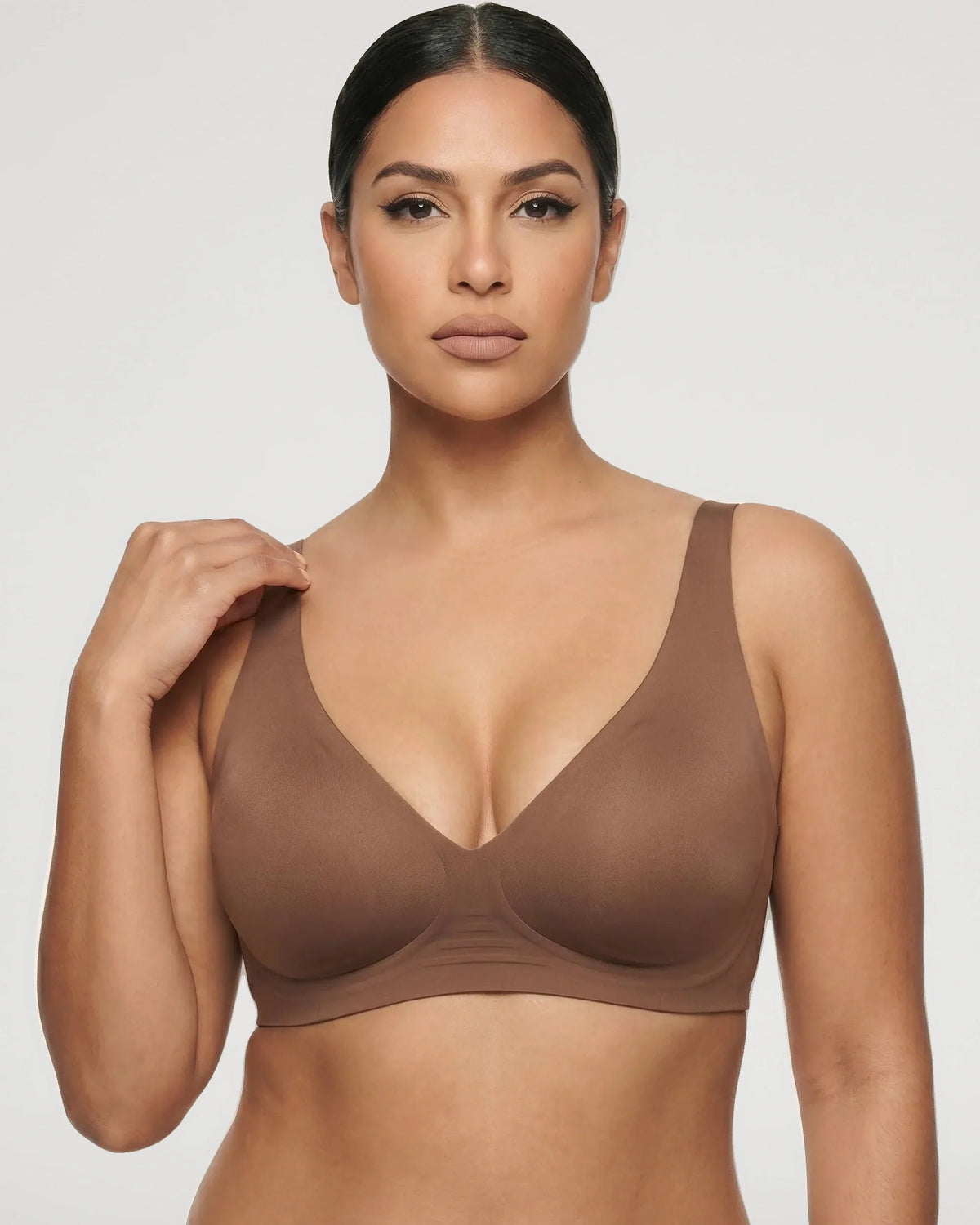 Seamless Wireless Plunge Push-Up Jelly Bra