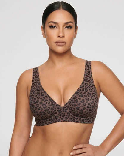 Seamless Wireless Plunge Push-Up Jelly Bra