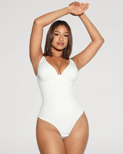 V-Neck Tummy Control Sculpt Bodysuit