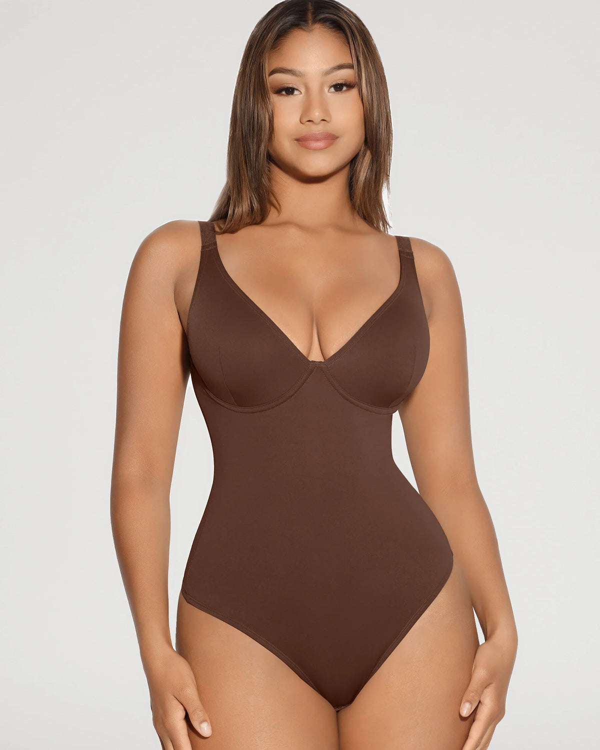 V-Neck Tummy Control Sculpt Bodysuit