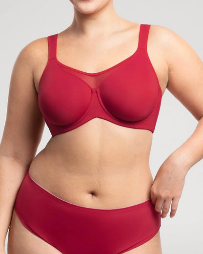 Full-Coverage Unlined Minimizer Underwire Bra