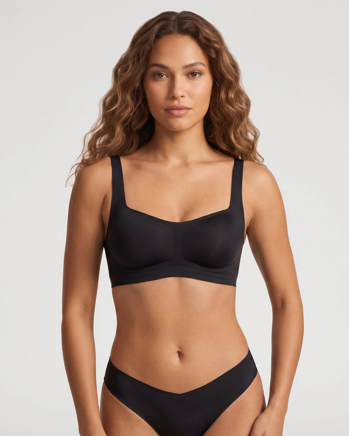 Seamless Square Neck Bralette & Panty Set [BOGO]