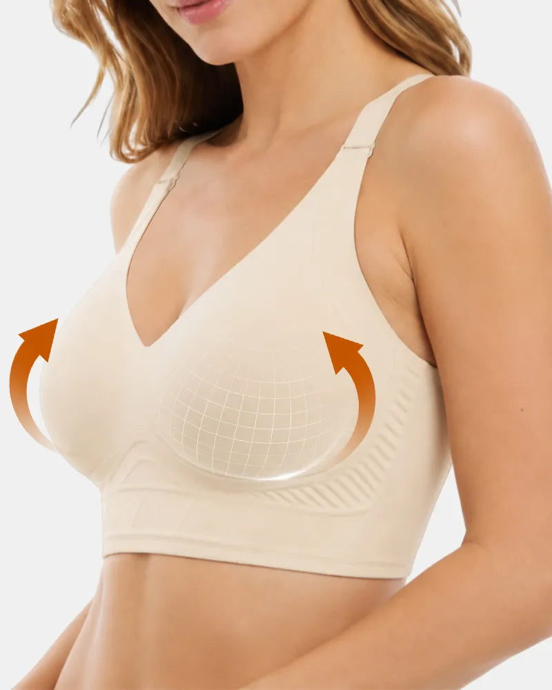 Plus Size Full-Coverage Wireless Padded Jelly T-Shirt Bra