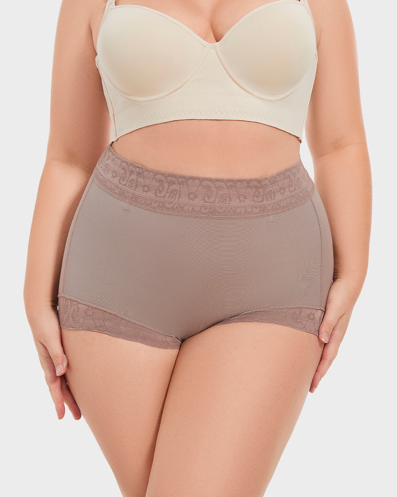 High-Waisted Tummy Control Butt Lifter Shaping Briefs
