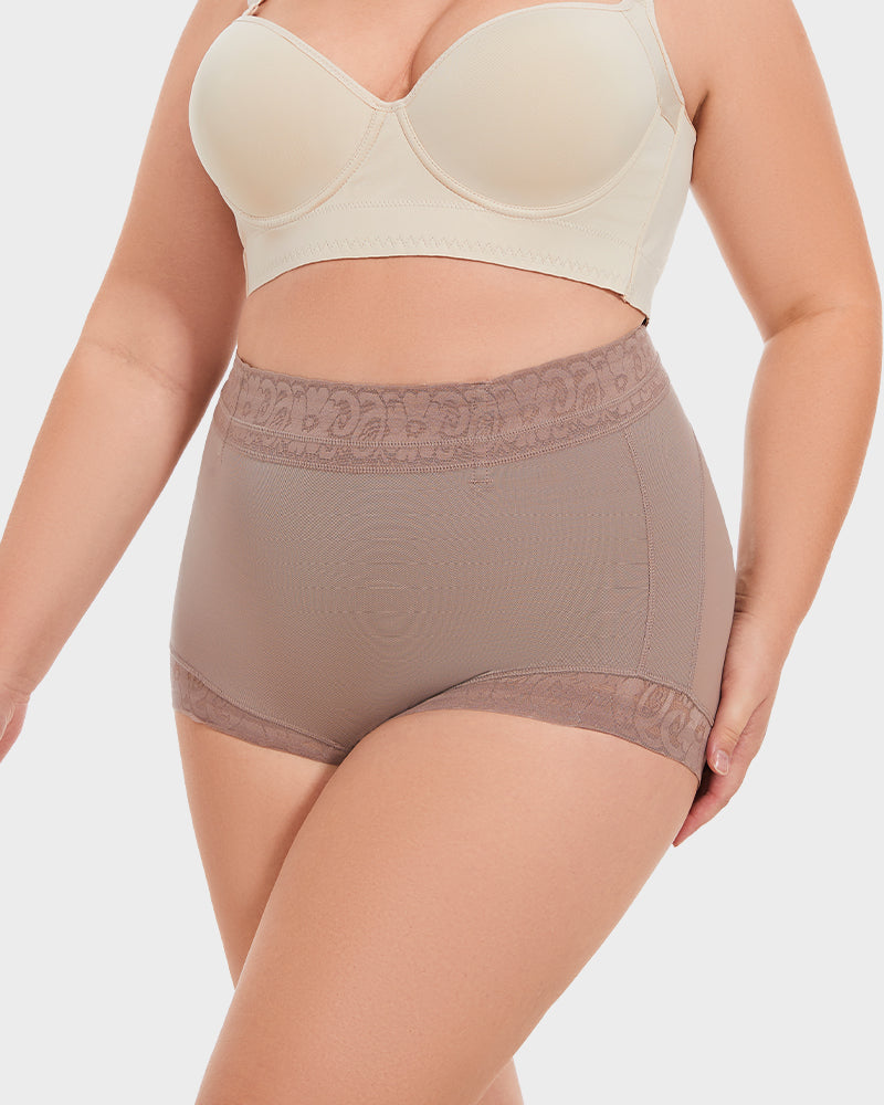 High-Waisted Tummy Control Butt Lifter Shaping Briefs [BOGO]
