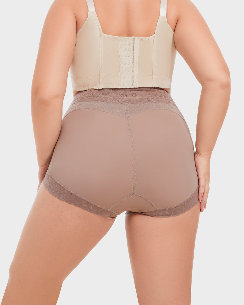 High-Waisted Tummy Control Butt Lifter Shaping Briefs